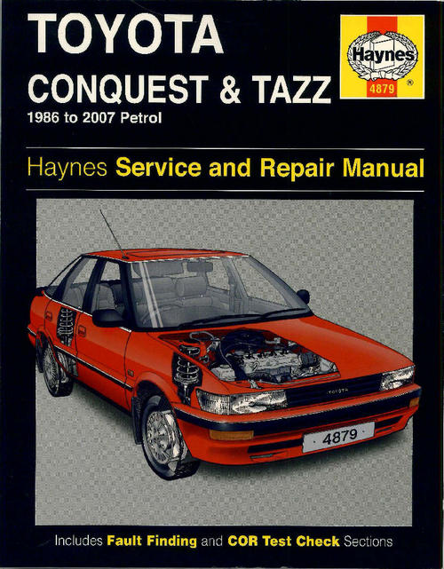 Manuals Haynes 4879 Toyota Conquest & Tazz 1986 to 2007