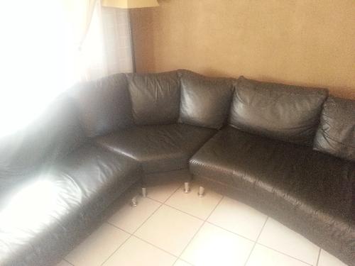 couch corner unit real leather