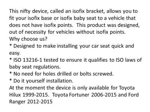 Isofix brackets on sale for toyota hilux