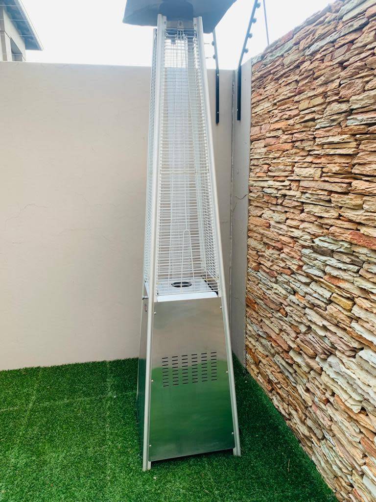 Heaters Totai Stainless Steel Patio Heater on wheels and a 9kg Gas bottle for sale in