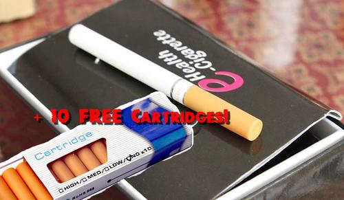 E-cigarette with 10 free cartridges!