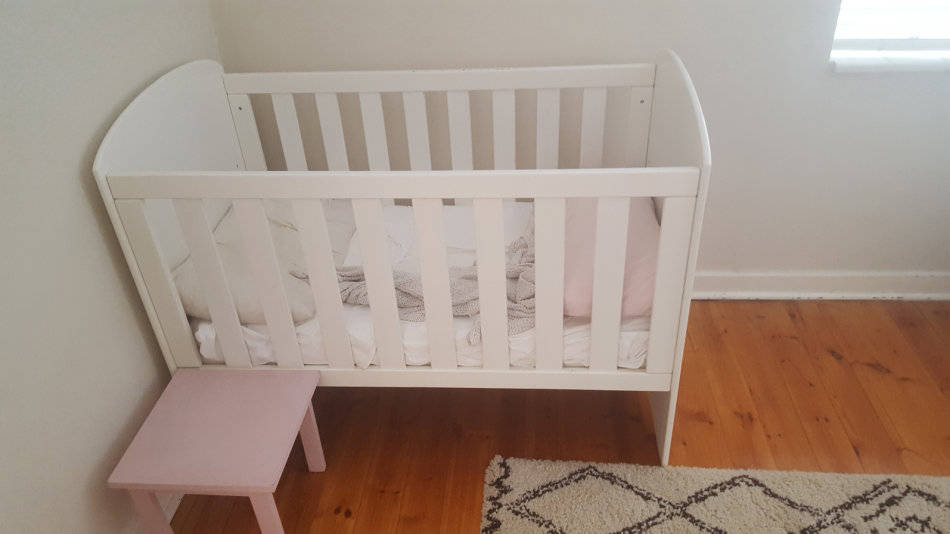 maluti sleigh cot white