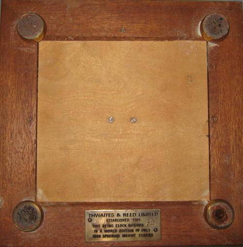 Mantel Clocks THWAITES & REED SPHEROID WEIGHT CLOCK was sold for R11