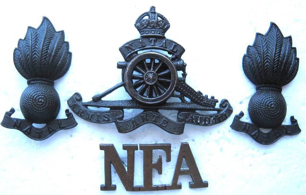 South African Army OLD NATAL FIELD ARTILLERY SET CAP AND COLLAR