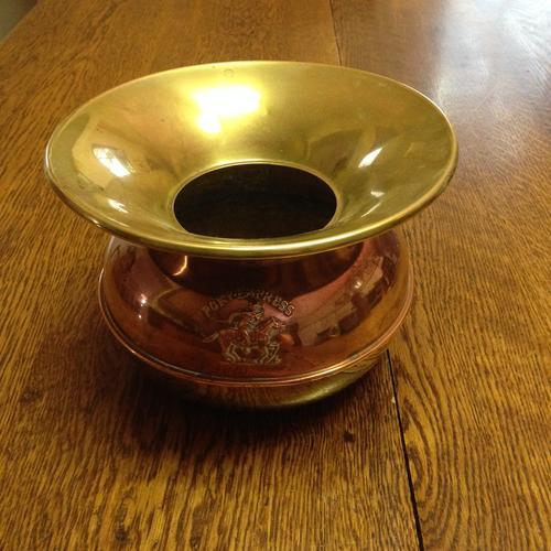 Copperware - Old Fashioned Antique Copper And Brass Spittoon Was Sold 