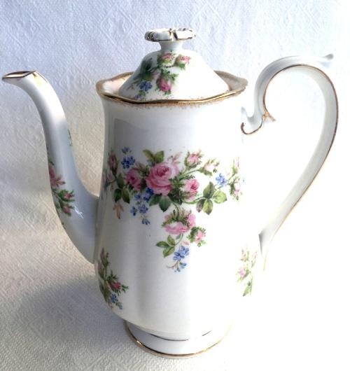 English Porcelain - Roslyn Coffee Pot - Moss Rose Design was sold for ...