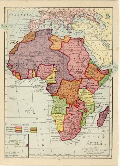 Maps - 1912 Map of Africa, Excellent condition, Original Map was sold ...