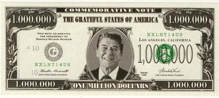 Other International Bank Notes - USA 1 Million Dollar note, Ronald ...