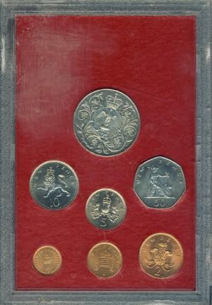 Proof Sets - Great Britain , 1977 Coin Set, Silver Jubilee, Queen ...