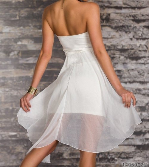 Women's Sleeveless Above-Knee Bodycon Dress  - White