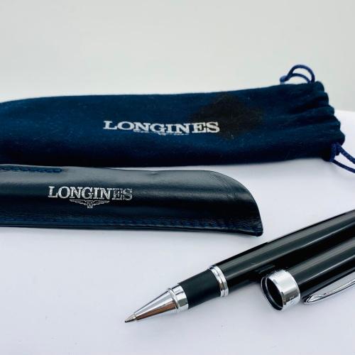 LUXURY LONGINES BALLPOINT PEN WITH POUCH CASE