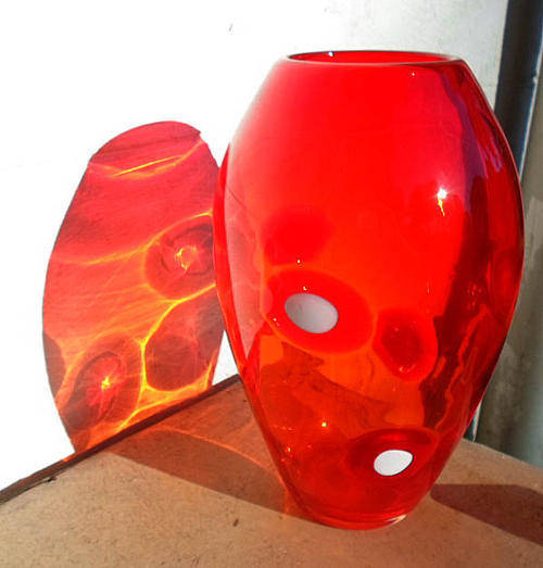 Vases STUNNING MURANO GLASS VASE 26X16CM LARGEAPPLIED DESIGN