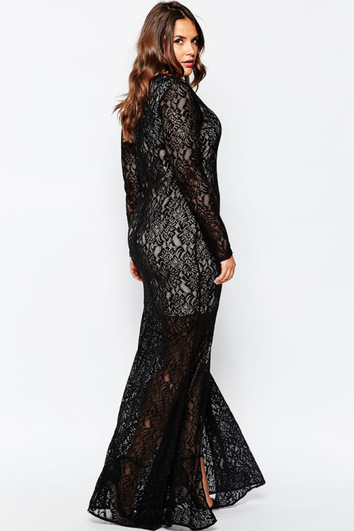 **PLUS SIZE** MAGNIFICENT ALL OVER LACE MAXI DRESS