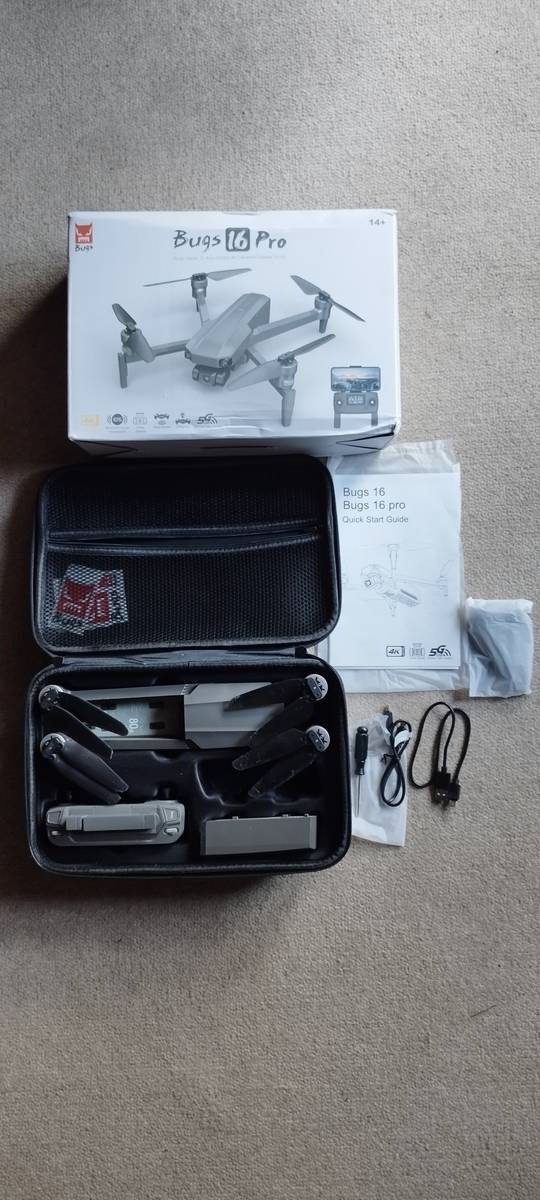 Drones Bugs 16 Pro Drone was sold for R1,001.00 on 8 Nov at 2345 by