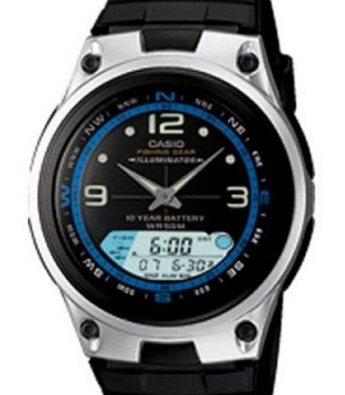 how to set analog time on casio fishing gear watch
