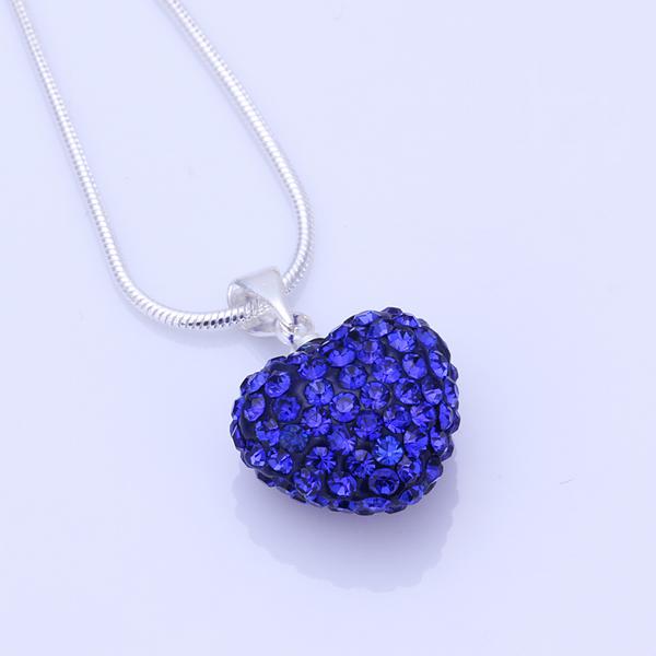 Blue shamballa necklace chain included