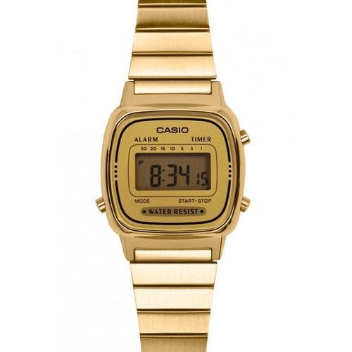 Women's Watches - Casio Women's LA670WGA-9 Gold Stainless-Steel Quartz ...