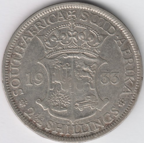 1933 SA Union 2 1/2 shilling half crown - as per photo