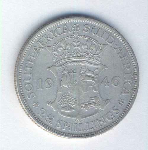 1946 SA Union 2 1/2 Shillings half crown - Hard to get