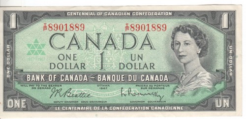 1967 Canda one dollar - XF