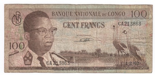 Zaire Banque Nationale du Congo 100 Francs banknote