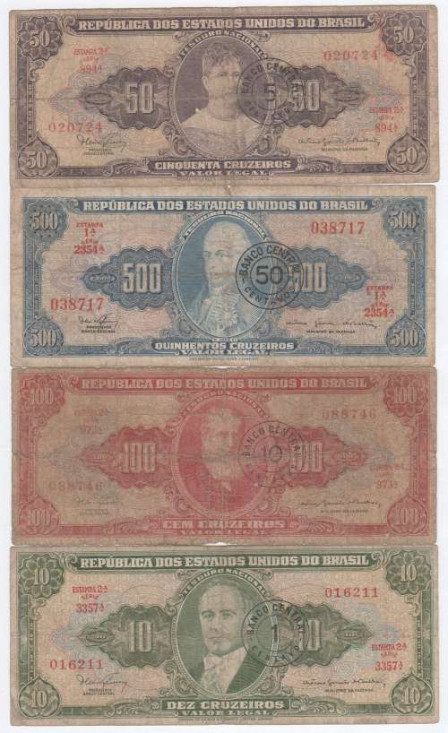 Lot of 10 international banknotes