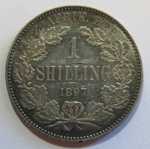 1897 ZAR Kruger 1 Shililng - Excellent