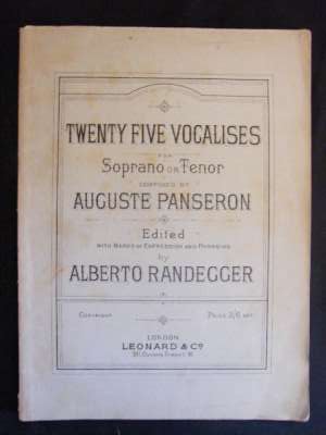 Twenty five Vocalises - music book
