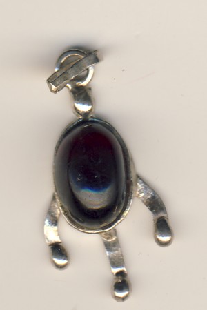 Silver pendant with blood stone REDUCED