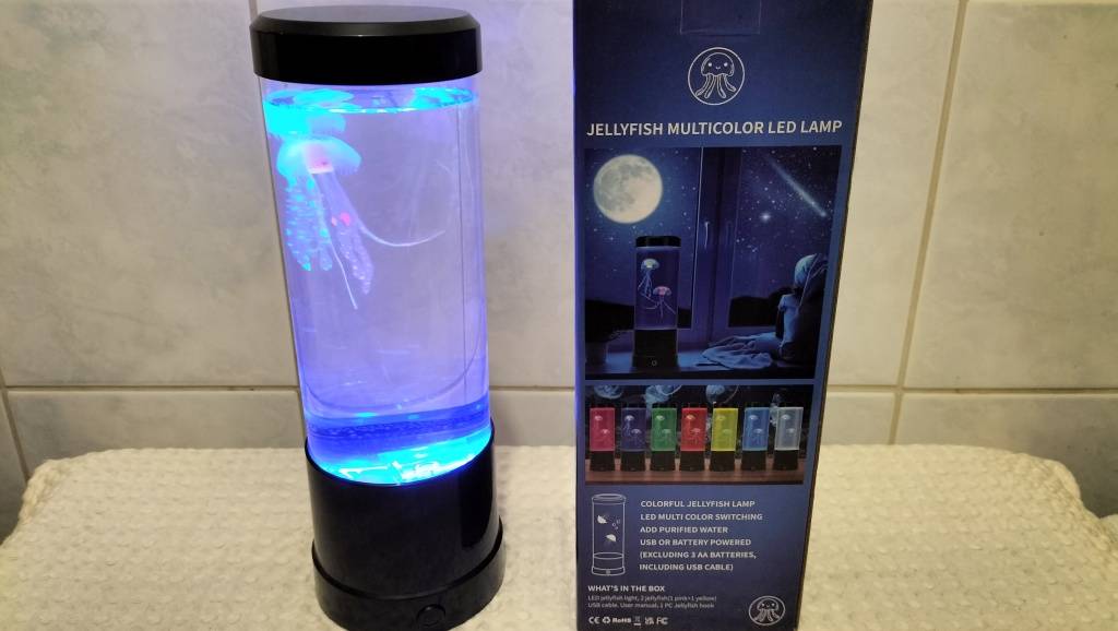 Table Lamps Striking Jellyfish MultiColour LED Lava Lamp was sold