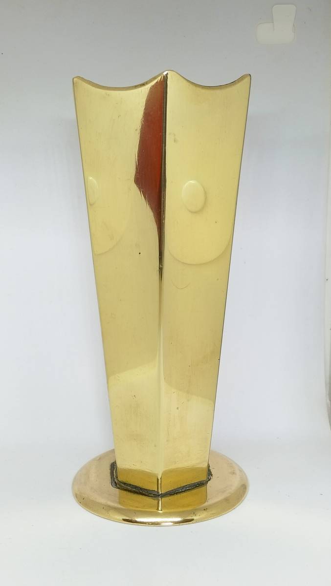 Brass Absolutely Magnificent Solid Brass Vase 795gr was sold for R91