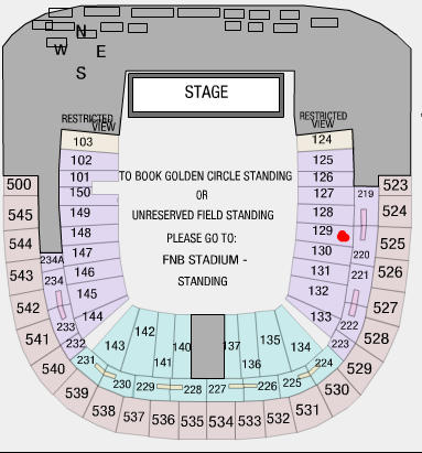 Concert Tickets - Red Hot Chili Peppers - FNB Stadium Seated was listed ...