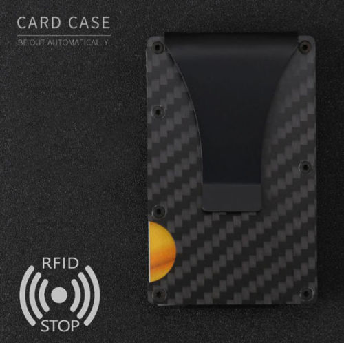 Stylish, Fashionable Carbon Fiber Wallet or Credit Card Holder.