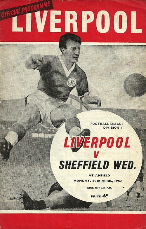 Soccer  Liverpool v Sheffield Wednesday 1962/63 Division 1 League