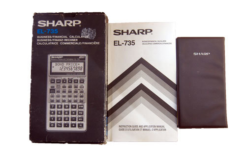 sharp business/finance calculator whole set