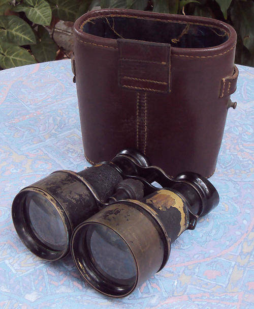 Binoculars ANTIQUE BINOCULARS IN CASEH.H&SON LIVERPOOL19001920