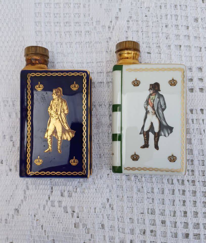 Flasks Vintage 1969 Limoges Castel French Porcelain Camus Napoleon