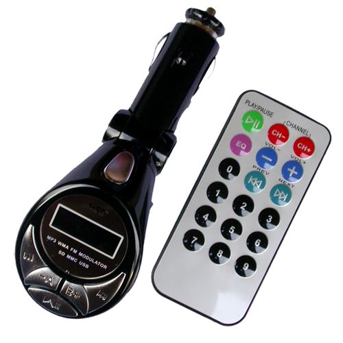 4 IN 1 MP3 WIRELESS FM MODULATOR/TRANSMITTER WITH USB AND SD CARD SLOT