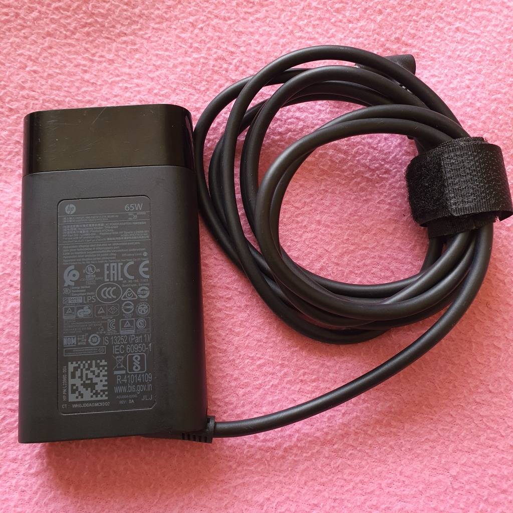Chargeur 65W Pour HP, Pointe Bleue 19.5V 2.31A + Câble - Neuf Garanti 1 An