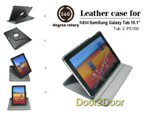 10.1 New Tab 2 Samsung Galaxy P5100 Rotating Case cover