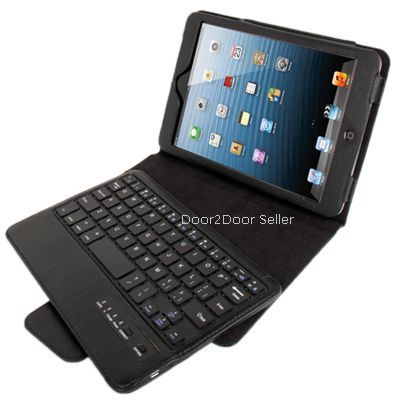 Detachable Bluetooth Keyboard Leather case for iPad Mini