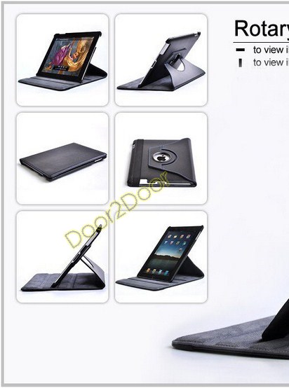 iPad 2 Case 360 degree Cover Swivel Case Leather Cheap Case for iPad 2