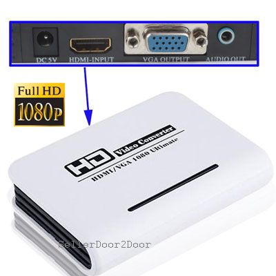 HDMI to VGA Video Converter - PS3, XBOX,DVD to VGA Screen