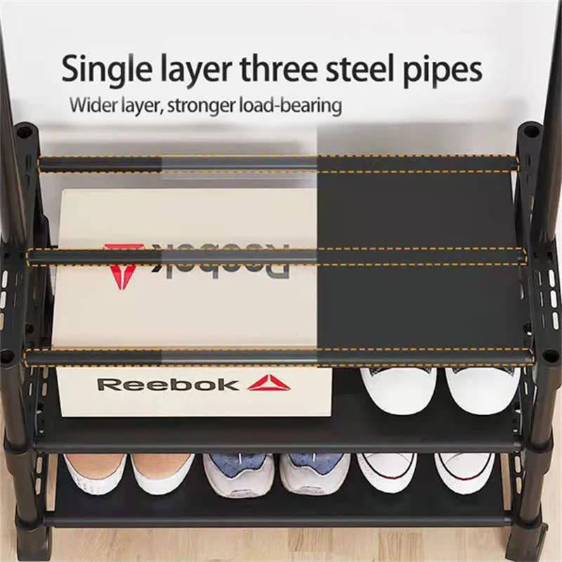 Shoe Racks & Organisers Freestanding Large Coat Rack Bracket 3in1 Storage Organizer Box with