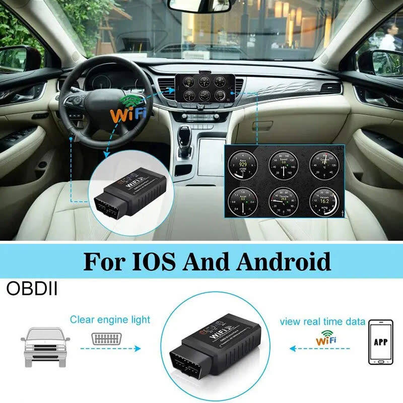 Scanners WIFI OBDII ELM327 V1.5 Car Diagnostic Scan Tool for iOS