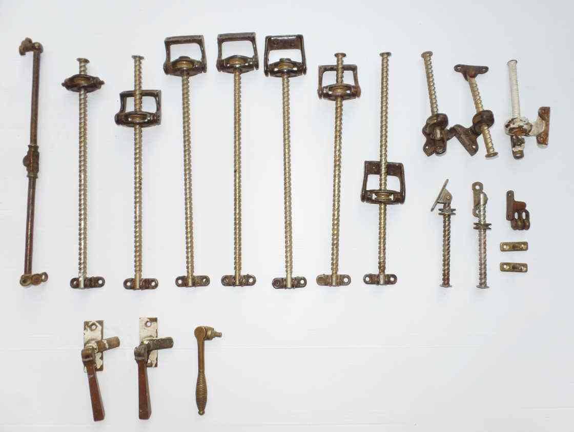 Architectural Antiques VINTAGE BRASS WINDOW HANDLES, WINDERS & OTHER