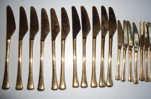 VINTAGE GOLD PLATED CUTLERY