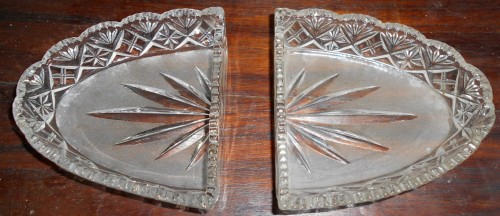Vintage Pair of Glass Serving Dishes