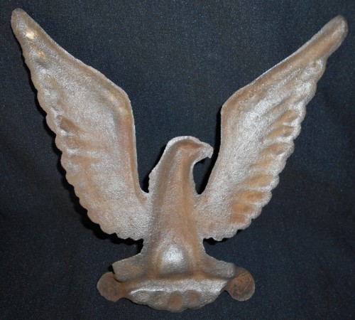 American Eagle Cast Iron Wall Hanging Plaque Decoration Spread Wings on Branch