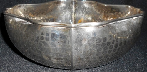Vintage Italian Silver Plate Hammered Bowl